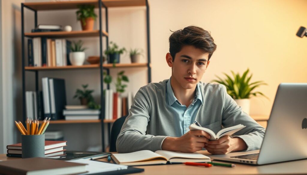 Persona anota cambios de sueño y ansiedad antes de consultar Persona anota cambios de sueño y ansiedad antes de consultar
