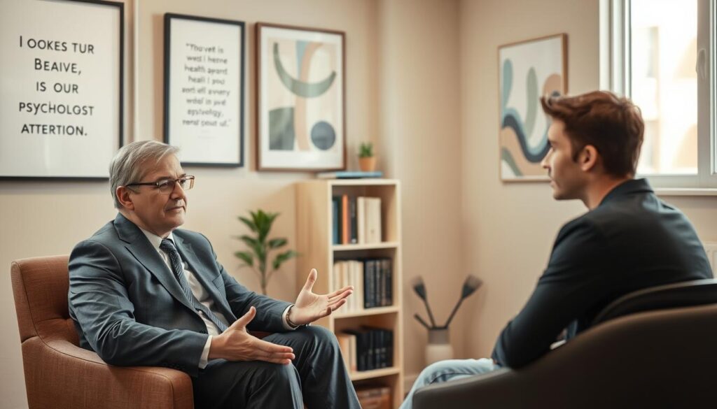 Psicólogo explica su enfoque y experiencia en una consulta Psicólogo explica su enfoque y experiencia en una consulta